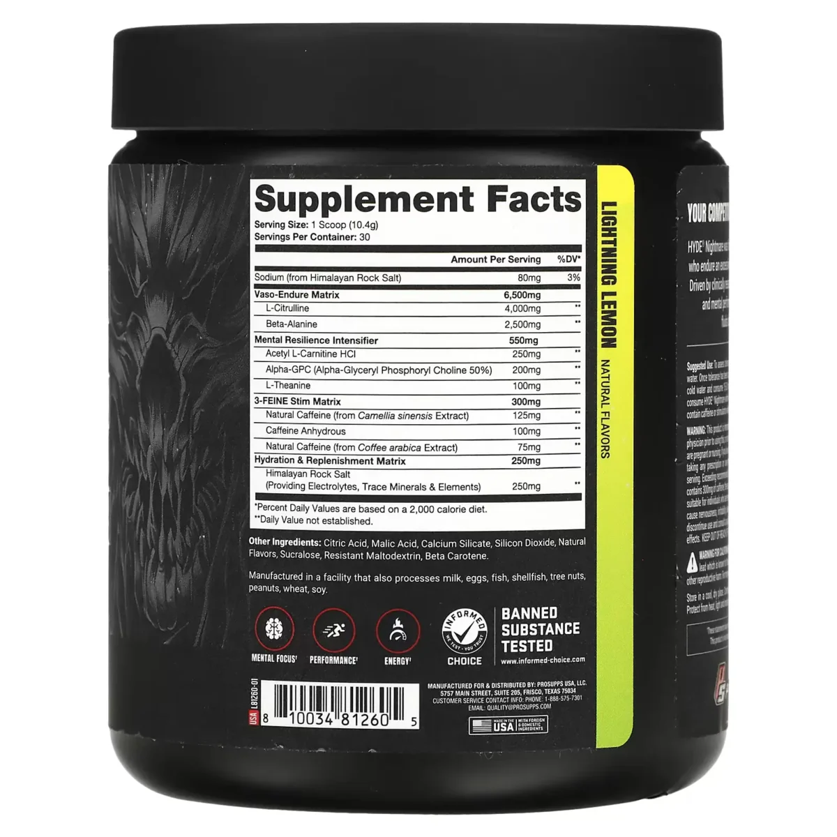 ProSupps Hyde Nightmare Intense Pre Workout, 30 Servings - Image 3