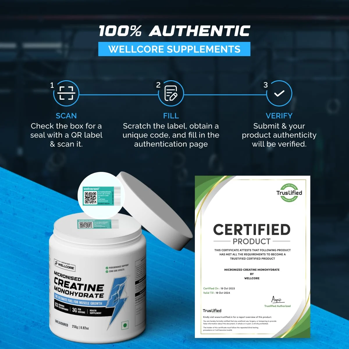 Wellcore Micronised Creatine Monohydrate - Image 3