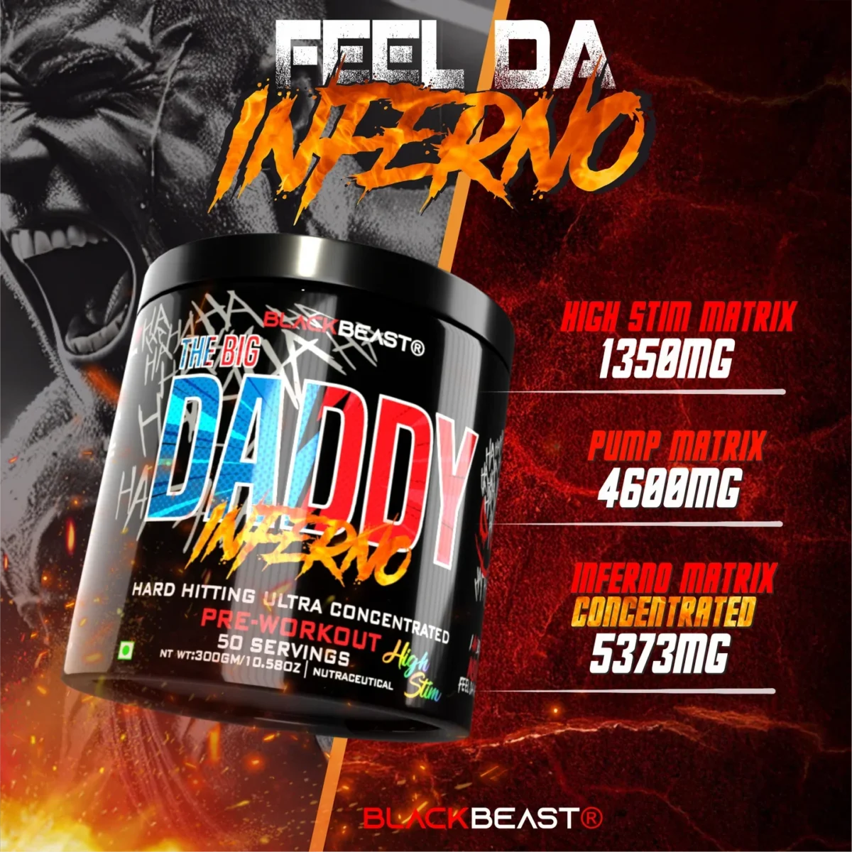 Black Beast The Big Daddy Inferno Pre workout | 300g - Image 5