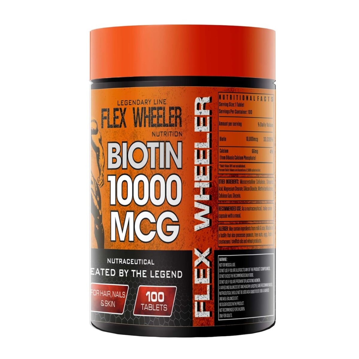 Flex Wheeler Nutrition Biotin | 100 Tablets - Image 2