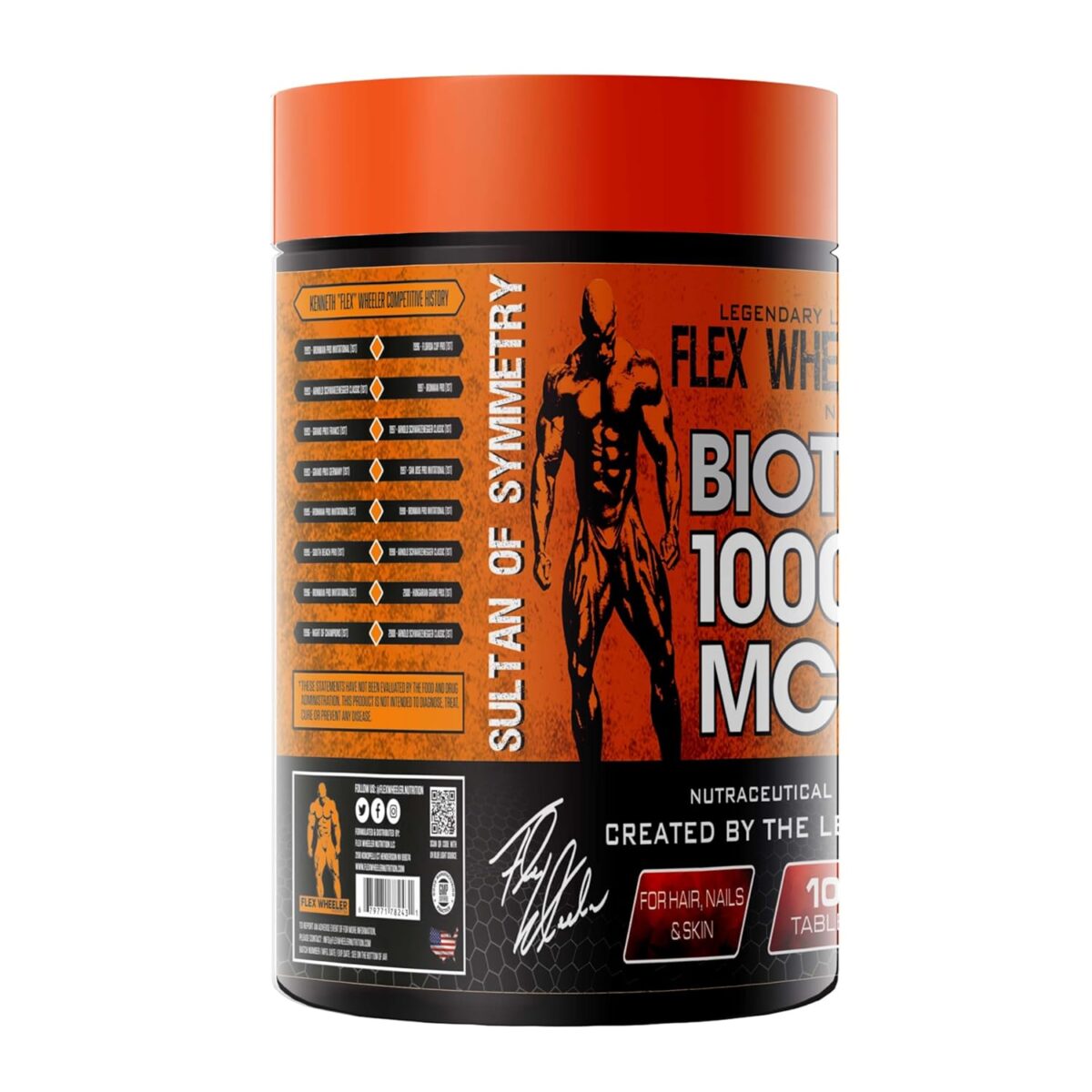 Flex Wheeler Nutrition Biotin | 100 Tablets - Image 3